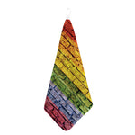 LGBT Pride Rainbow Brick Wall Print Hand Towel