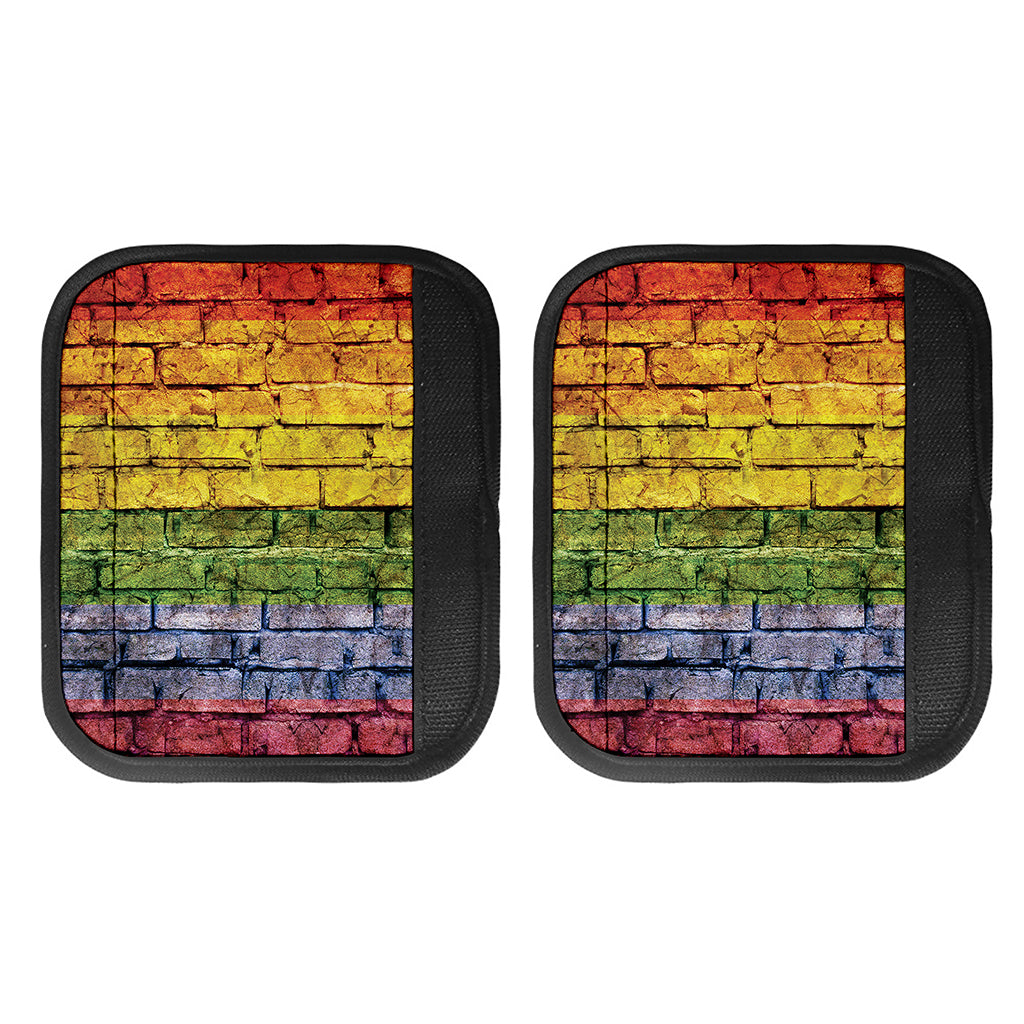 LGBT Pride Rainbow Brick Wall Print Handle Covers