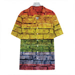 LGBT Pride Rainbow Brick Wall Print Hawaiian Shirt