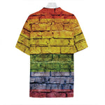 LGBT Pride Rainbow Brick Wall Print Hawaiian Shirt