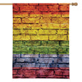LGBT Pride Rainbow Brick Wall Print House Flag