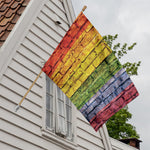 LGBT Pride Rainbow Brick Wall Print House Flag