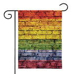 LGBT Pride Rainbow Brick Wall Print House Flag
