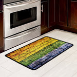 LGBT Pride Rainbow Brick Wall Print Kitchen Mat