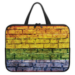 LGBT Pride Rainbow Brick Wall Print Laptop Sleeve With Handle