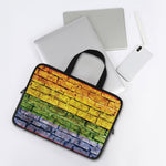 LGBT Pride Rainbow Brick Wall Print Laptop Sleeve With Handle