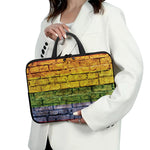 LGBT Pride Rainbow Brick Wall Print Laptop Sleeve With Handle