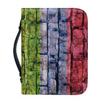LGBT Pride Rainbow Brick Wall Print Leather Bible Cover