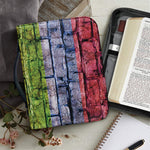 LGBT Pride Rainbow Brick Wall Print Leather Bible Cover