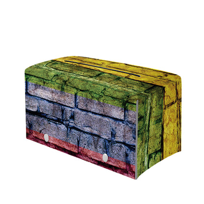 LGBT Pride Rainbow Brick Wall Print Leather Tissue Box Cover