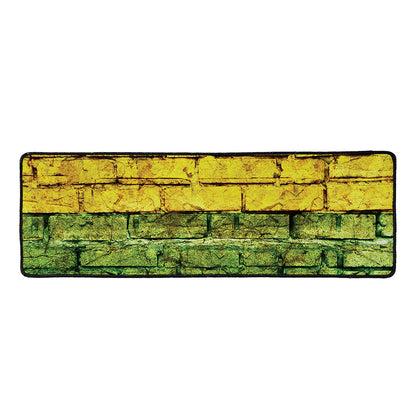 LGBT Pride Rainbow Brick Wall Print Long Kitchen Mat