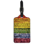 LGBT Pride Rainbow Brick Wall Print Luggage Tag