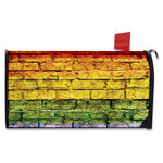 LGBT Pride Rainbow Brick Wall Print Mailbox Cover
