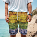 LGBT Pride Rainbow Brick Wall Print Men's Cargo Shorts