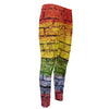 LGBT Pride Rainbow Brick Wall Print Men's Compression Pants