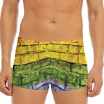 LGBT Pride Rainbow Brick Wall Print Men's Short Boxer Briefs