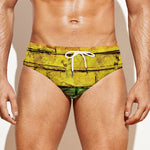 LGBT Pride Rainbow Brick Wall Print Men's Swim Briefs