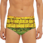 LGBT Pride Rainbow Brick Wall Print Men's Triangle Swim Briefs