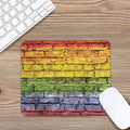 LGBT Pride Rainbow Brick Wall Print Mouse Pad