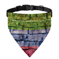 LGBT Pride Rainbow Brick Wall Print Over The Collar Dog Bandana