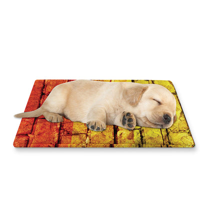 LGBT Pride Rainbow Brick Wall Print Pet Cooling Mat Cover