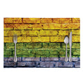 LGBT Pride Rainbow Brick Wall Print Placemat