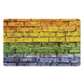 LGBT Pride Rainbow Brick Wall Print Polyester Doormat