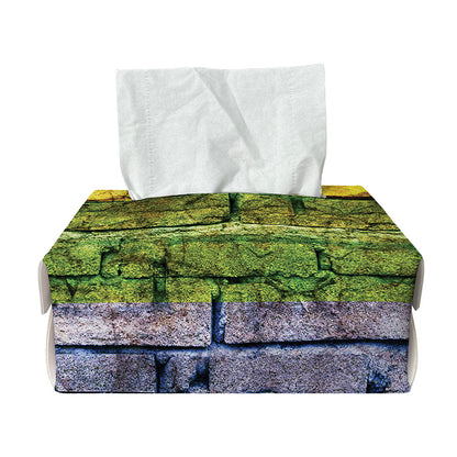 LGBT Pride Rainbow Brick Wall Print Rectangle Tissue Box Cover