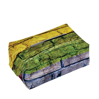 LGBT Pride Rainbow Brick Wall Print Rectangle Tissue Box Cover