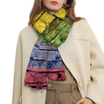 LGBT Pride Rainbow Brick Wall Print Scarf