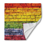 LGBT Pride Rainbow Brick Wall Print Silk Bandana
