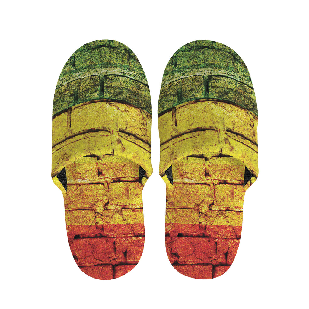 LGBT Pride Rainbow Brick Wall Print Slippers