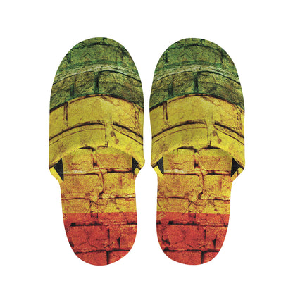 LGBT Pride Rainbow Brick Wall Print Slippers