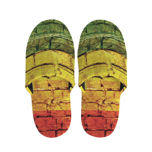 LGBT Pride Rainbow Brick Wall Print Slippers
