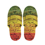 LGBT Pride Rainbow Brick Wall Print Slippers