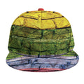 LGBT Pride Rainbow Brick Wall Print Snapback Cap