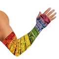 LGBT Pride Rainbow Brick Wall Print Sun Protection Arm Sleeves