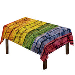 LGBT Pride Rainbow Brick Wall Print Tablecloth