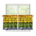 LGBT Pride Rainbow Brick Wall Print Tier Curtains