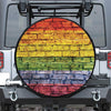 LGBT Pride Rainbow Brick Wall Print Tire Cover