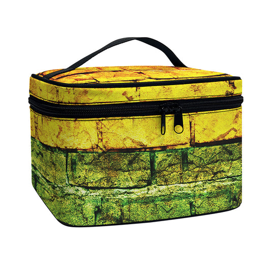 LGBT Pride Rainbow Brick Wall Print Travel Makeup Bag