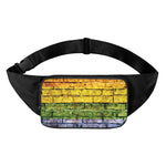 LGBT Pride Rainbow Brick Wall Print Waist Bag