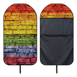 LGBT Pride Rainbow Brick Wall Print Waterproof Car Seat Cover