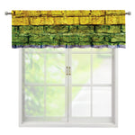 LGBT Pride Rainbow Brick Wall Print Window Valance