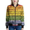 LGBT Pride Rainbow Brick Wall Print Women's Bomber Jacket