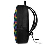 LGBT Pride Rainbow Chevron Pattern Print 17 Inch Backpack
