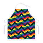 LGBT Pride Rainbow Chevron Pattern Print Adjustable Apron
