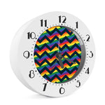 LGBT Pride Rainbow Chevron Pattern Print Alarm Clock