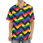 LGBT Pride Rainbow Chevron Pattern Print Aloha Shirt