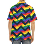 LGBT Pride Rainbow Chevron Pattern Print Aloha Shirt